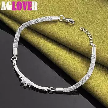 Ювелирные изделия из стерлингового серебра 925 пробы с большим цирконом AAA 20cm