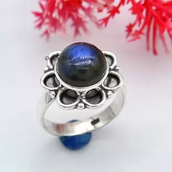 Ювелирные изделия из стерлингового серебра 925 пробы из натурального лабрадорита ручной работы на рождественскую распродажу 6 серебряный