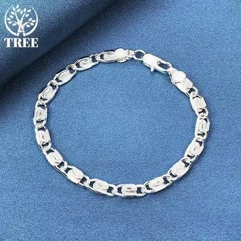 Ювелирные изделия из стерлингового серебра 925 пробы с боковым браслетом 20cm