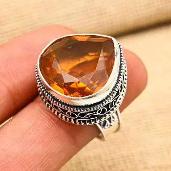 Ювелирные изделия из стерлингового серебра 925 пробы с морганитом ручной работы из твердого серебра на День памяти 4 оранжевый