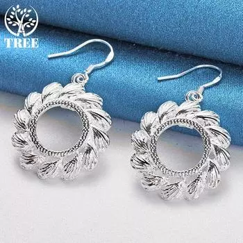 Ювелирные изделия из стерлингового серебра 925 пробы с круглыми серьгами-каплями Hot Wheels