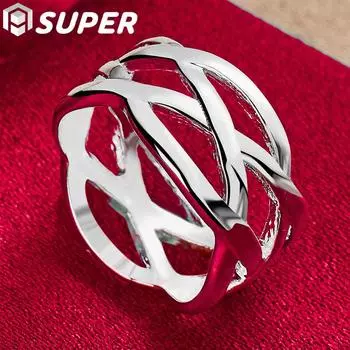 Ювелирные изделия из стерлингового серебра 925 пробы с переплетенными крестами 5#