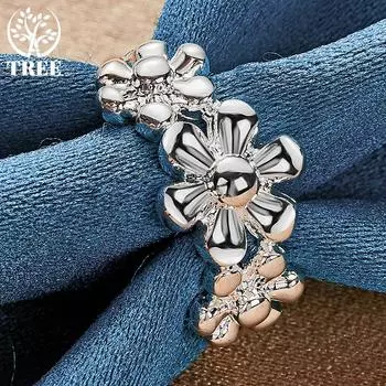 Ювелирные изделия из стерлингового серебра 925 пробы с тремя цветами 7#