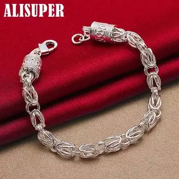 Ювелирные изделия из стерлингового серебра 925 пробы с застежкой-лобстером 20cm