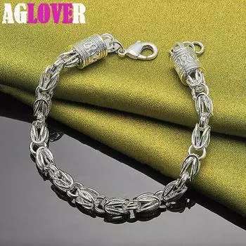 Ювелирные изделия из стерлингового серебра 925 пробы с застежкой-лобстером 20cm