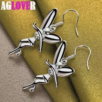 Ювелирные изделия из стерлингового серебра 925 пробы: серьги-капли «Танцующий ангел»