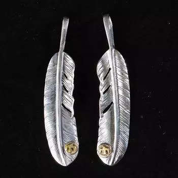 Ювелирные изделия из стерлингового серебра S925 в стиле ретро, тайский серебряный кулон с перьями, индивидуальный кулон-цепочка для мужчин и женщин, свитер-цепочка