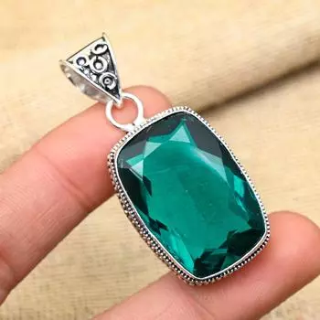 Ювелирные изделия из твердого серебра 925 пробы ручной работы с индиколитом из драгоценного камня для нее 2 Inches синий