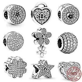 Ювелирные изделия из ювелирного браслета из стерлингового серебра 925 пробы с подвесками Baed Fit чёрный