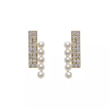 Ювелирные изделия из золота 14 карат, серьги-гвоздики с жемчугом для женщин Finearos Mujer Oreja, серьги из золота 14 карат, серебро 925 пробы, ювелирные изделия с жемчугом, серьги Bizuteria белый