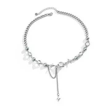 Ювелирные изделия Изысканное ожерелье в виде звезды в корейском стиле, браслет с лунным камнем, женские ювелирные аксессуары Necklace