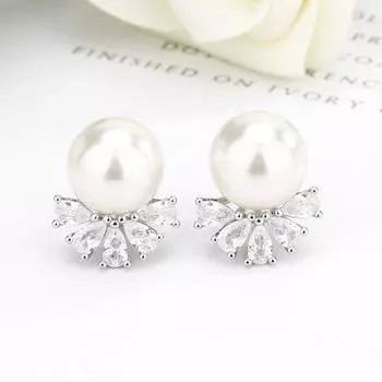 Ювелирные изделия Ювелирные изделия Серьги-гвоздики Серьги Жемчуг Простые Французские Ретро Легкие Роскошные Высококачественные Женские