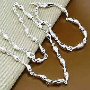 Ювелирные изделия Капля воды ожерелье браслет комплект из 2 предметов изысканные украшения женские аксессуары