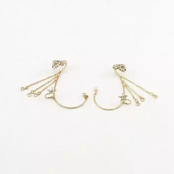 Ювелирные изделия кисточка ушная манжета ушная кость клипса бабочка ушной крючок корейский стиль ушная клипса для девочек серьга right