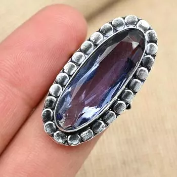 Ювелирные изделия кольца стерлингового серебра 925 пробы красивого танзанита драгоценного камня Хандмаде для свадебного подарка 4 фиолетовый