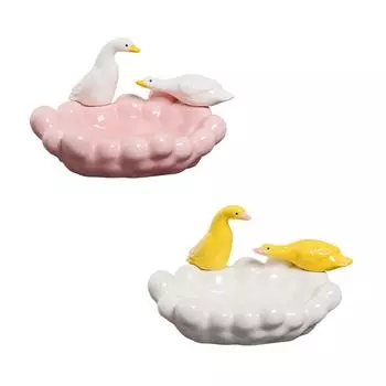 Ювелирные изделия Кольцо Тарелка Уникальная тщеславная Милая Керамическая Декоративная Безделушка Тарелка Женщины