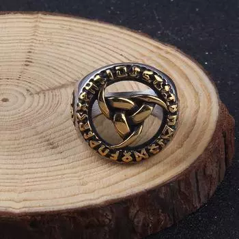 Ювелирные изделия Кольцо викингов, скандинавские рунические женские мужские кольца из нержавеющей стали, средневековые ручные винтажные скандинавские украшения 7