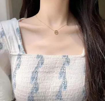 Ювелирные изделия Light Luxury Temperament Cross Circle, бриллиантовая цепочка на ключицу, корейский стиль для женщин