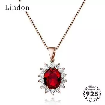 Ювелирные изделия Lindon, ожерелье с овальной формой, циркон, циркон, женские подвески, подарок для свадебной вечеринки, розовое золото