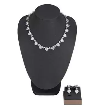 Ювелирные изделия Love You ожерелье женский комплект из двух частей циркониевые серьги Love Heart женские европейские и американские украшения