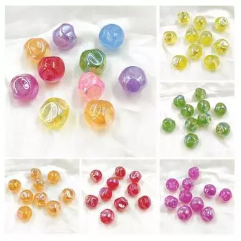 Ювелирные изделия Материалы Круглые бусины Креативные УФ-модные Фантомные Цветные Формы DIY Аксессуары Ручной Работы для Сережек Браслетов Ожерелье Изготовление 5 шт. фиолетовый