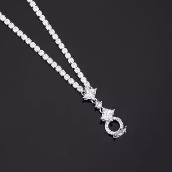 Ювелирные изделия Медное дно Платиновое покрытие Bubble Wild Цепочка Кнопка Головка Съемная 45 + 5 см