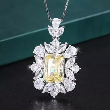 Ювелирные изделия Медное дно Позолоченный Стиль Ретро Имитация Цвет Сокровище Прямоугольный 10 * 14 Подвеска Женские Ювелирные Изделия