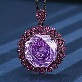 Ювелирные изделия Медное основание с золотым покрытием Имитация огранки «роза» Морской синий темперамент Ретро Черное золото Подвеска Ювелирные изделия Основной камень 18 мм