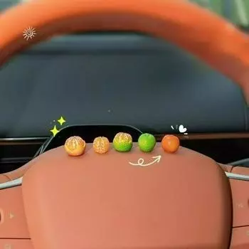 Ювелирные изделия Мини Фрукты Украшения для Машины Интерьер Фигурка Набор из 5, Корейский автомобиль аксессуары
