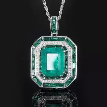 Ювелирные изделия Моделирование Бабушка Зеленый Квадрат Роскошные Ювелирные Изделия