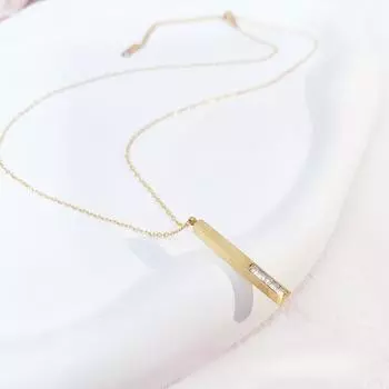 Ювелирные изделия, модный новый бриллиантовый трехмерный стержень, подвеска, сделай сам, гравировка, ожерелье, свет, роскошь Adjustable size золотой