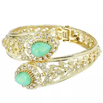 Ювелирные изделия мятно-зеленого цвета, женский браслет, браслет с полым узором, имитация ювелирных изделий, свадебные украшения для невесты мятный