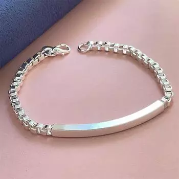 Ювелирные изделия на руку леди браслет цепочка зажим-лобстер широкий серебряный цвет толстый браслет на все случаи жизни юбилеи дни рождения праздники подарок белый