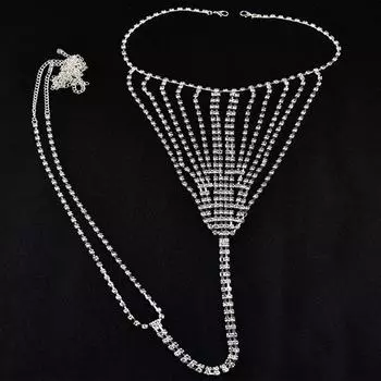 Ювелирные изделия на талии со стразами и кисточками для женщин, сексуальное тело в стиле бикини