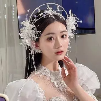 Ювелирные изделия невесты серьги хрустальная корона сказочный свадебный комплект украшений сладкий ободок со стразами день рождения