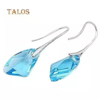 Ювелирные изделия, очаровательные блестящие серьги со стразами неправильной огранки, висячие серьги-крючки, принцесса