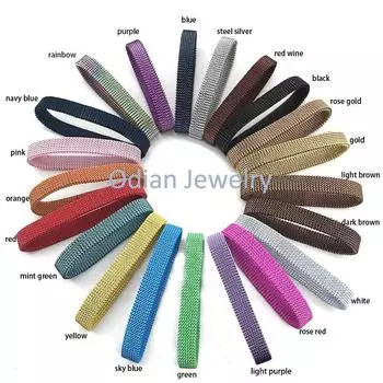 Ювелирные изделия Odian на заказ, разноцветные пружинные браслеты из нержавеющей стали, гибкий эластичный сетчатый браслет, пружинный растягивающийся браслет length customized
