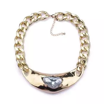 Ювелирные изделия: Ожерелье в стиле хип-хоп, простое, женское, преувеличенное, однослойное, геометрическое, цепочное ожерелье