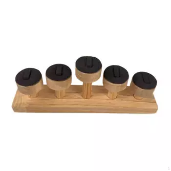 Ювелирные изделия Подставка для колец Держатель дисплея Счетчик хранения 5-слойная витрина серый