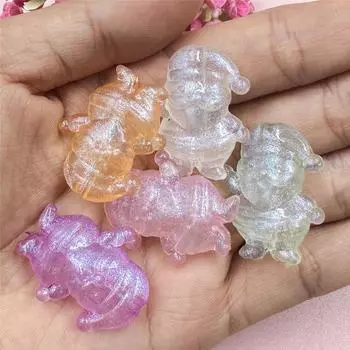 Ювелирные изделия Прозрачные бусины DIY Ювелирные аксессуары Аксессуары 25*30 мм УФ Красочные гномы Акриловые материалы из бисера 5 шт. Для изготовления браслетов и серег розы красного