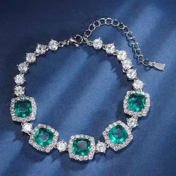 Ювелирные изделия Ретро имитация цвет сокровище свет роскошь полный бриллиант браслет браслет ювелирные изделия героиня камень 8 * 8