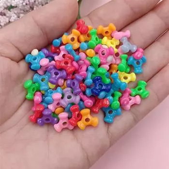 Ювелирные изделия ручной работы DIY акриловые любовь пятиугольный самодельный браслет звезда тыква 200/300 шт ожерелье бусины макарон бусины материал дисперсионные бусины 300pcs Pentagram