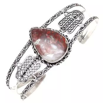 Ювелирные изделия ручной работы из агата с драгоценными камнями, браслеты-манжеты 7 дюймов, регулируемые