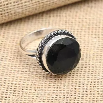 Ювелирные изделия ручной работы из черного шпинеля из стерлингового серебра 925 пробы для женщин 4 чёрный