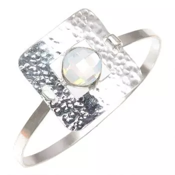 Ювелирные изделия ручной работы из молочного огненного опала, браслеты-манжеты 7 дюймов, регулируемые