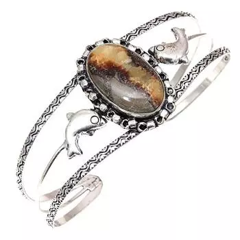 Ювелирные изделия ручной работы из яшмы Septerian, браслеты-манжеты 7 дюймов, регулируемые