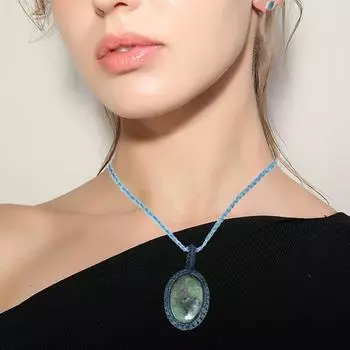 Ювелирные изделия ручной работы из рубина и цоизита в технике макраме с драгоценными камнями, ожерелье 20-36 дюймов