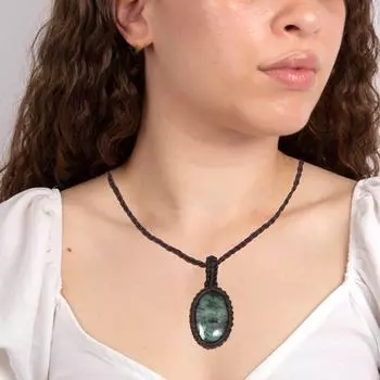 Ювелирные изделия ручной работы из рубина и цоизита в технике макраме с драгоценными камнями, ожерелье 20-36 дюймов