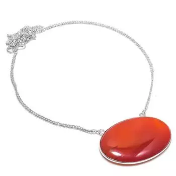 Ювелирные изделия ручной работы из серебра 925 пробы с драгоценными камнями сердолика 18 дюймов F1O91