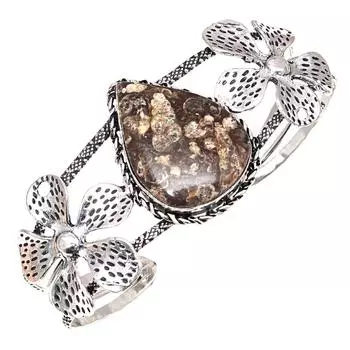 Ювелирные изделия ручной работы из серебра Turtela Jasper Gemstone, браслеты-манжеты 7 дюймов, регулируемые